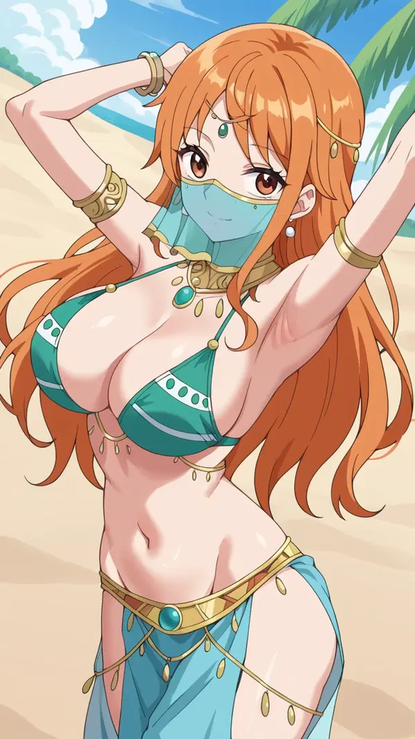 transparent transparent nami one piece - A Spell That Moved Through Every Wall - AI generated portrait image in 1080x1920 resolution by @anon