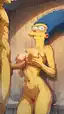 the simpsons ride homer marge bart and lisa - Pleasure So Sharp It Leaves Marks - AI generated portrait image in 1080x1920 resolution by Anonymous Creator