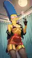 die simpsons hentai - A Shadow That Made the Night Lean Closer - AI generated portrait image in 1080x1920 resolution by @anon