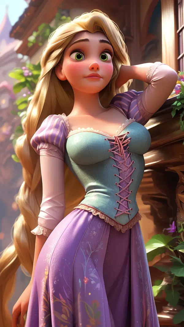 r34 rapunzel - A Slow Memory Under the Skin - AI generated portrait image in 1080x1920 resolution by Anonymous Creator