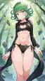 tatsumaki body pillow - A Restlessness That Lit Up the Dark - AI generated portrait image in 1080x1920 resolution by @anon