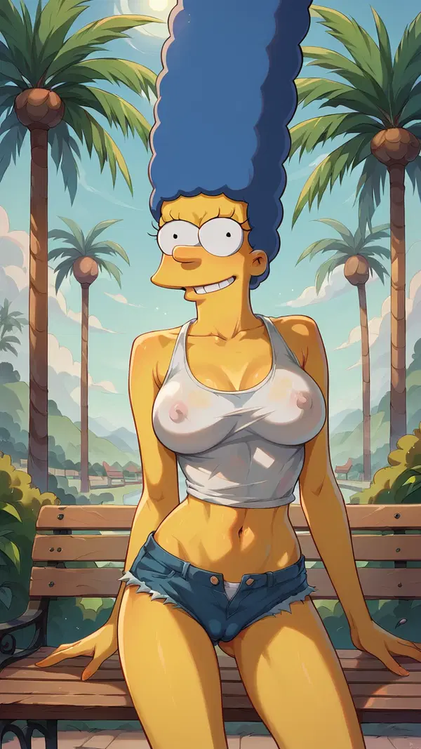 simpsons family porn - An Afterglow That Knew Where to Find Me - AI generated portrait image in 1080x1920 resolution by @anon