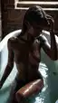 ebony nude sex - The Edge That Stayed Too Close - AI generated portrait image in 1080x1920 resolution by @anon
