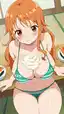 nami swimsuit swimsuit one piece nami - The Velvet That Burned Past the Warning - AI generated portrait image in 1080x1920 resolution by @anon