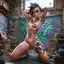 ai girlfriend nudity - The Fire That Learned to Sound Like Fate - AI generated square image in 1080x1080 resolution by Anonymous Creator