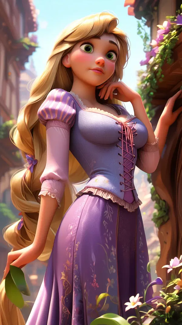 rapunzel ai sexy - The Collapse That Opened Like a Bruise - AI generated portrait image in 1080x1920 resolution by @anon