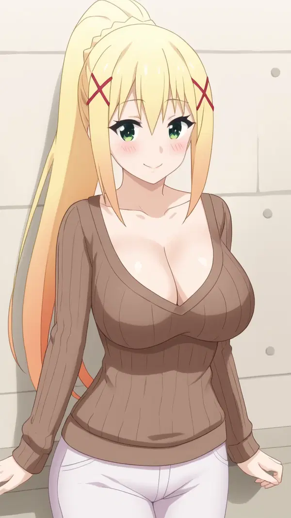 Konosuba Darkness naked - A Thirst That Carried Too Much Heat - AI generated portrait image in 1080x1920 resolution by Anonymous Creator