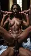 big naturals ebony - Where Need and Hunger Collide - AI generated portrait image in 1080x1920 resolution by @anon
