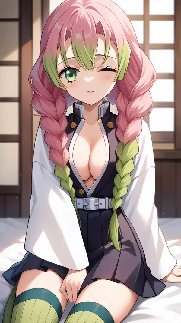 mitsuri kanroji xxx cosplay - The Long Way Into Ache - AI generated portrait image in 1080x1920 resolution by @anon