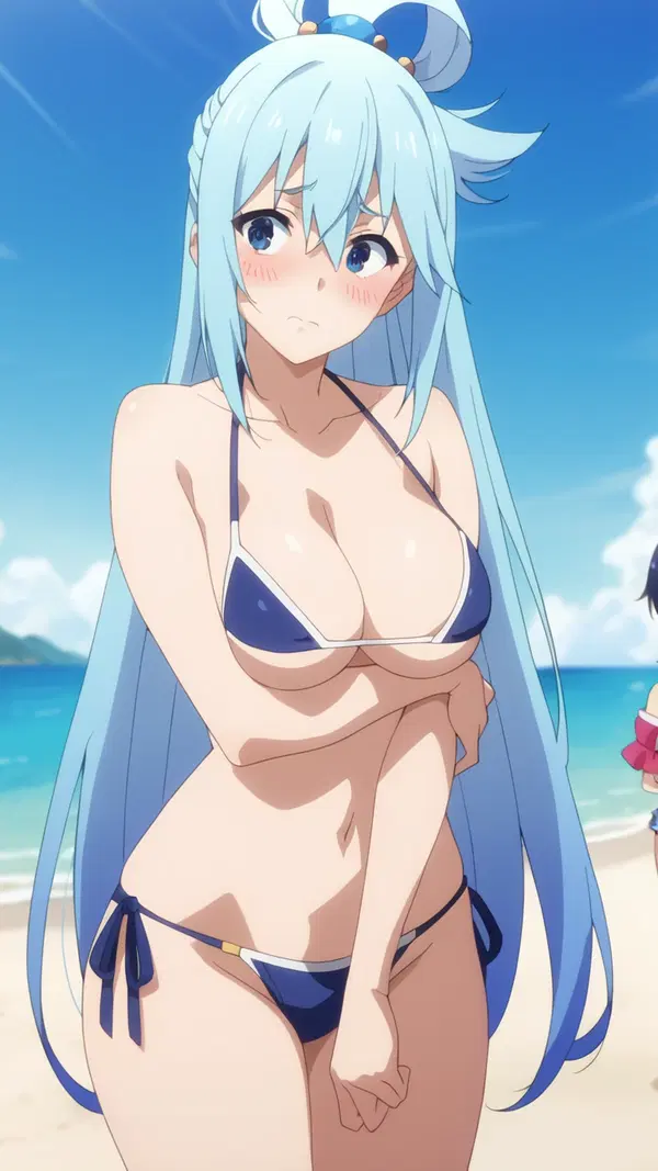 konosuba luna hentai - The Whisper That Made the Night Lean Closer - AI generated portrait image in 1080x1920 resolution by Anonymous Creator