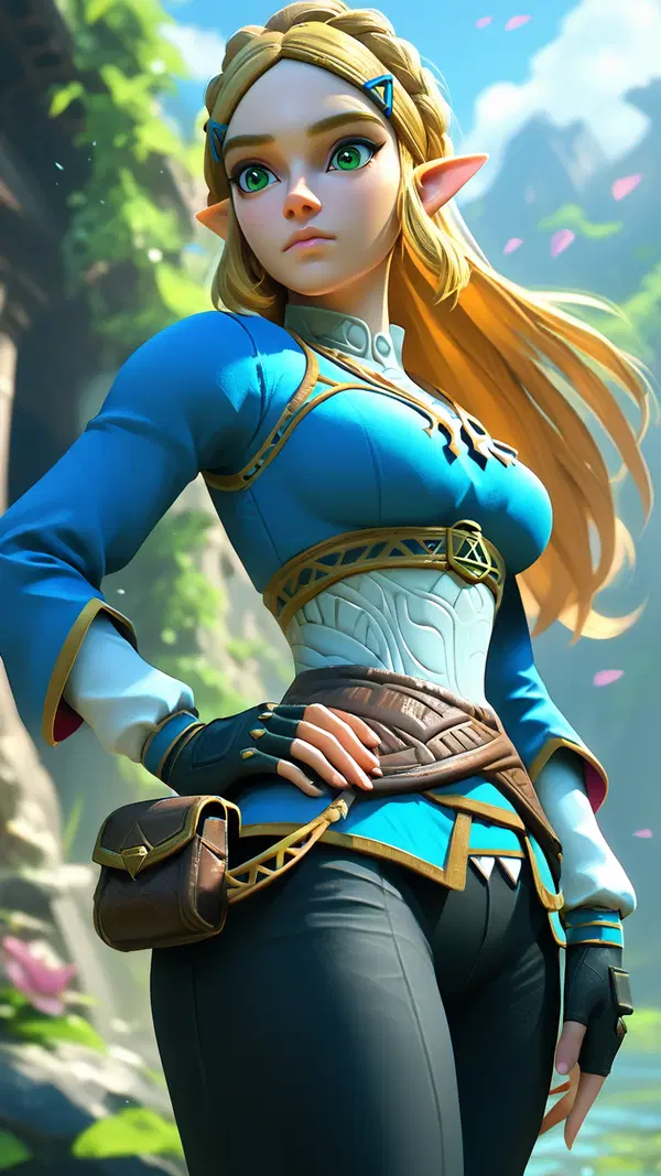 cosplay porn zelda - The Pull That Left a Mark - AI generated portrait image in 1080x1920 resolution by Anonymous Creator
