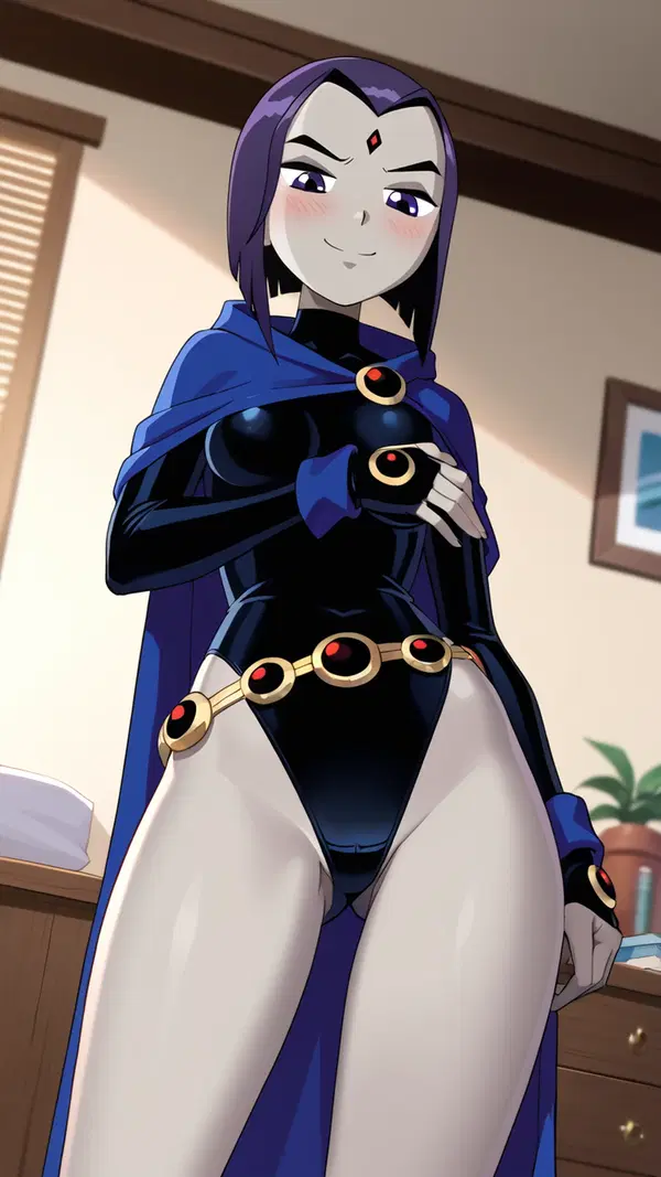 gwen x raven hentai - The Afterglow That Opened in Shadow - AI generated portrait image in 1080x1920 resolution by @anon