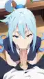 fanart aqua konosuba - Lust That Teaches Me Its Language - AI generated portrait image in 1080x1920 resolution by @anon