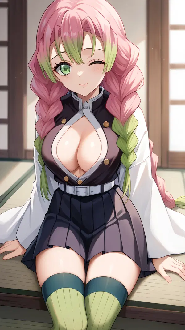 mitsuri cosplay nude - The Promise That Learned My Name - AI generated portrait image in 1080x1920 resolution by @anon