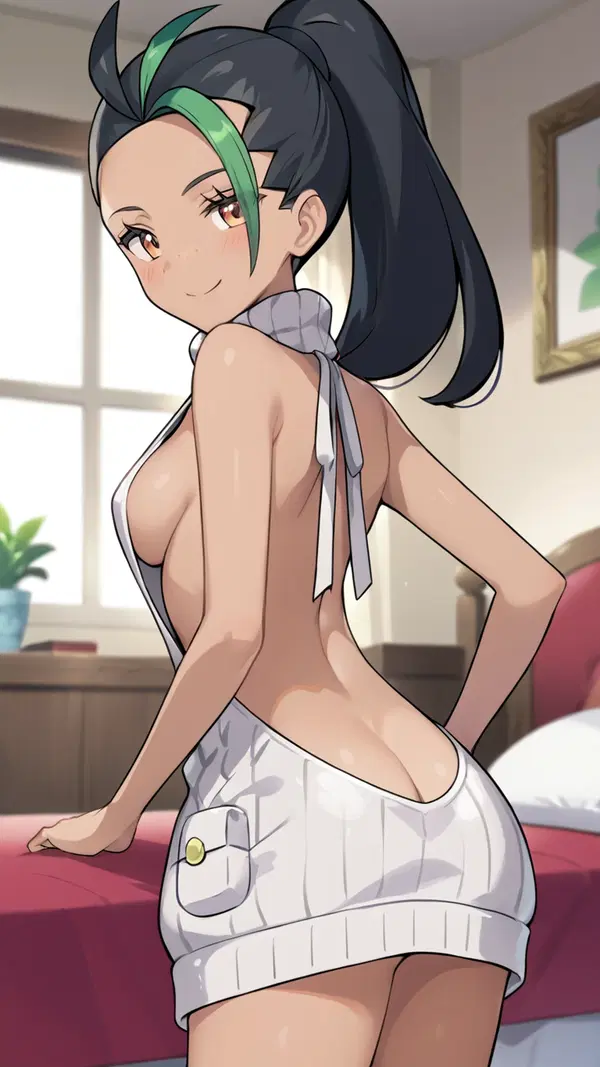 pokemon nemona nude - Heat So Raw It Scares Me - AI generated portrait image in 1080x1920 resolution by @anon