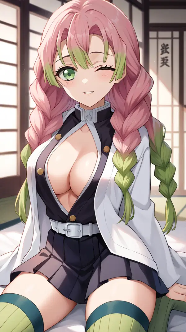 mitsuri kanroji sex gif - Cravings That Define the Night - AI generated portrait image in 1080x1920 resolution by @anon