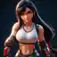 wallpaper tifa lockhart - A Shadow That Made the Night Lean Closer - AI generated square image in 1080x1080 resolution by @anon