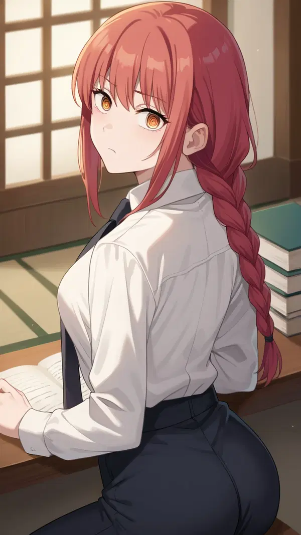 makima hentai animated - A Spark That Burned Past the Warning - AI generated portrait image in 1080x1920 resolution by @anon