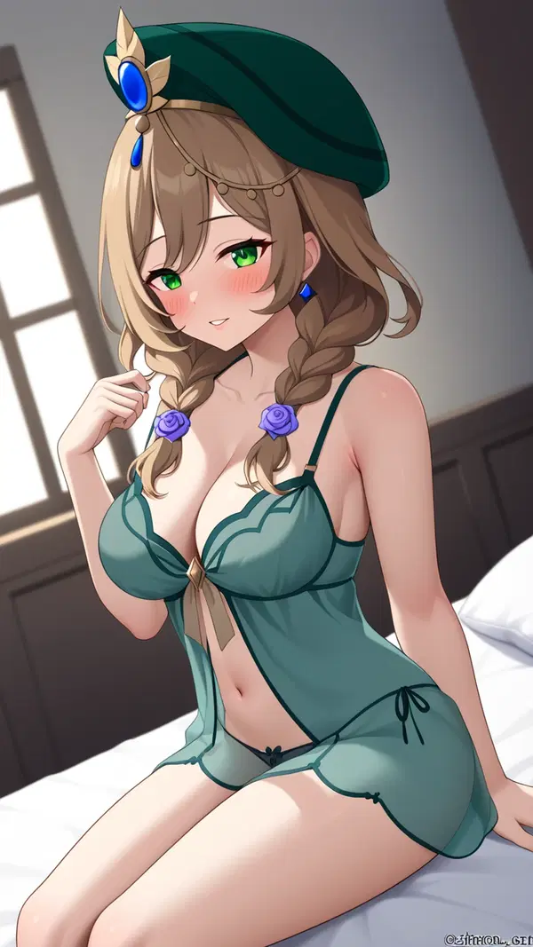 genshin impact sigewinne porn - The Midnight That Felt Like a Warning - AI generated portrait image in 1080x1920 resolution by @anon
