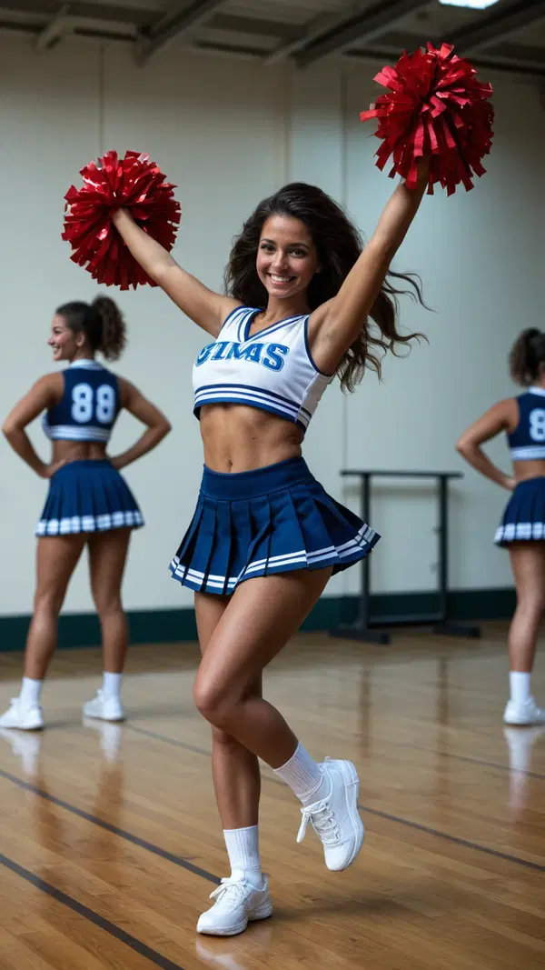 cheerleader porn ai - A Static That Moved Like a Secret - AI generated portrait image in 1080x1920 resolution by @anon
