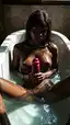thick ebony masturbating - A Current That Wrote Itself in Smoke - AI generated portrait image in 1080x1920 resolution by Anonymous Creator