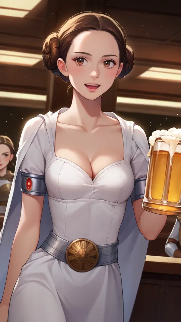 padme star wars costume - The Magnet That Turned Into Weather - AI generated portrait image in 1080x1920 resolution by @anon
