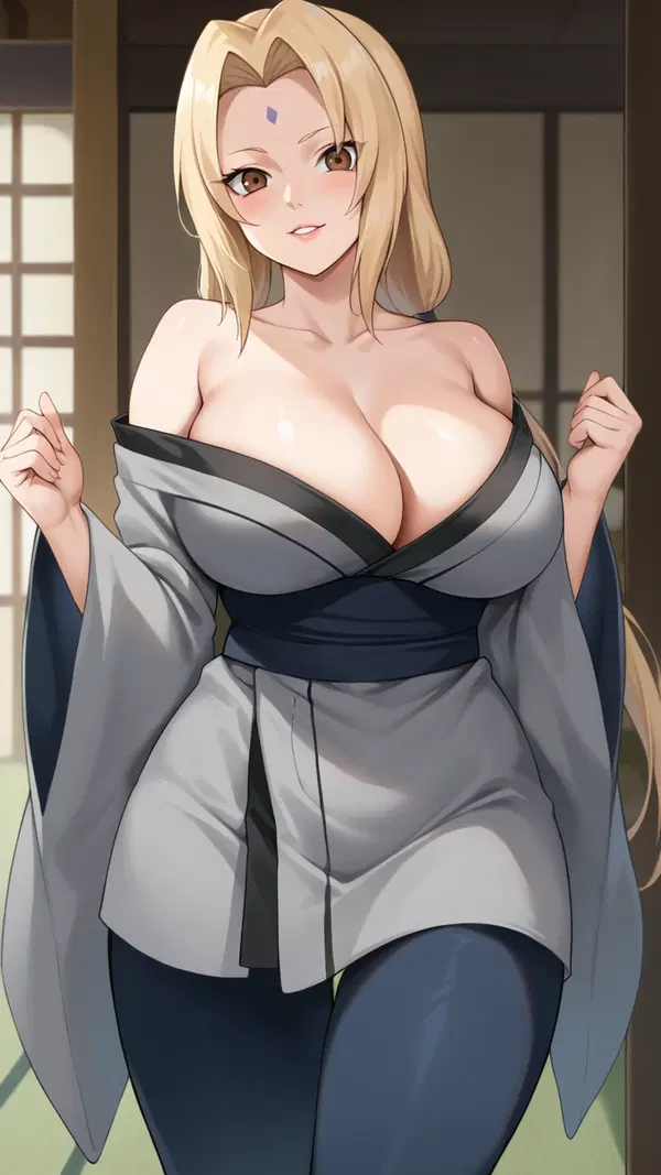 tsunade sexy ai - The Secret That Turned the Key - AI generated portrait image in 1080x1920 resolution by @anon