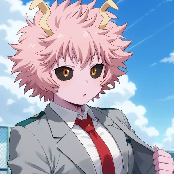 mina ashido humana - The Silence That Burned Past the Warning - AI generated square image in 1080x1080 resolution by @anon