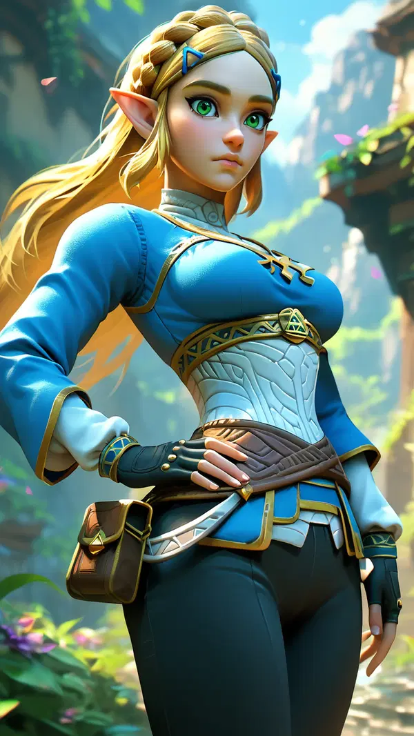 twilight princess zelda porn - The Burn Behind Closed Eyes - AI generated portrait image in 1080x1920 resolution by @anon