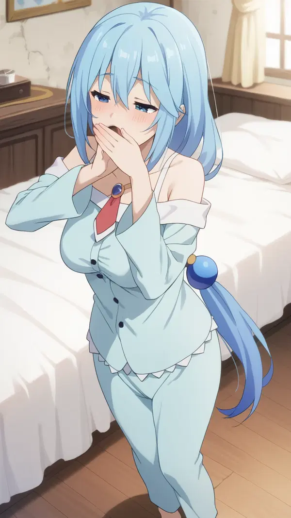 aqua konosuba cosplay xxx - The Longing That Learned My Name - AI generated portrait image in 1080x1920 resolution by @anon