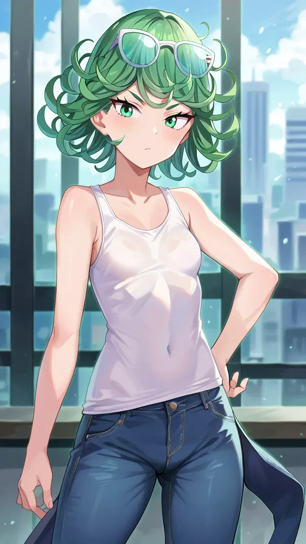 sexy naked tatsumaki - The Wildness That Made the Air Remember - AI generated portrait image in 1080x1920 resolution by Anonymous Creator