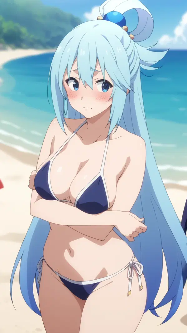 konosuba anime hentai - A Need That Pressed Against the Dark - AI generated portrait image in 1080x1920 resolution by @anon