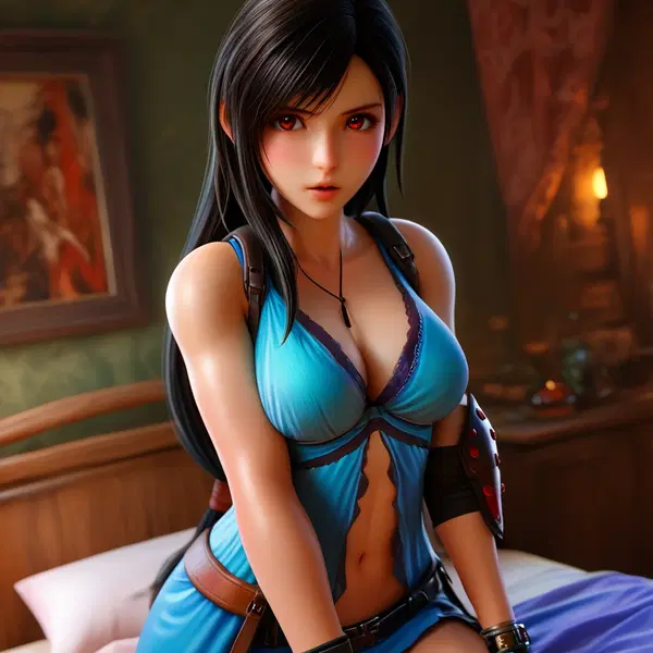 tifa lockhart sex game - The Thirst That Turned Into Weather - AI generated square image in 1080x1080 resolution by @anon