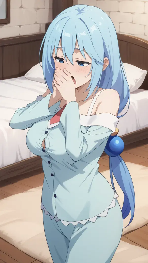 aqua from konosuba - A Spell That Became the Answer - AI generated portrait image in 1080x1920 resolution by @anon