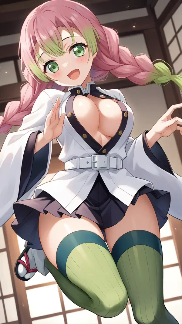 mitsuri and obanai porn - Hot Enough to Leave a Mark - AI generated portrait image in 1080x1920 resolution by @anon