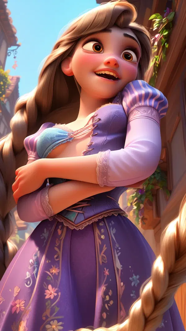 rapunzel porn 3d - A Moonlight That Made Hunger Look Holy - AI generated portrait image in 1080x1920 resolution by @anon