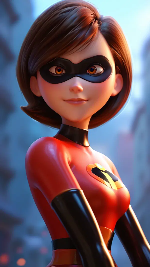 elastigirl incredibles - A Memory Burning Like Echo - AI generated portrait image in 1080x1920 resolution by @anon
