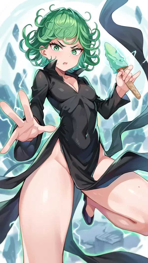 tatsumaki senpukyaku meme - The Moonlight That Moved Through Me - AI generated portrait image in 1080x1920 resolution by Anonymous Creator