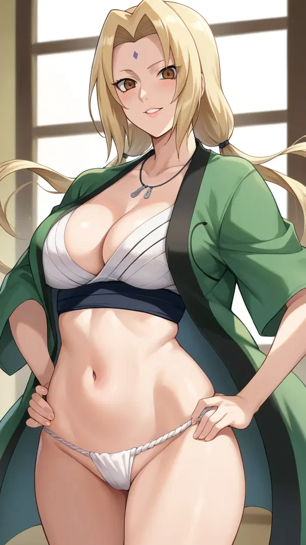 lady tsunade cosplay porn - What Temptation Does After Midnight - AI generated portrait image in 1080x1920 resolution by @anon