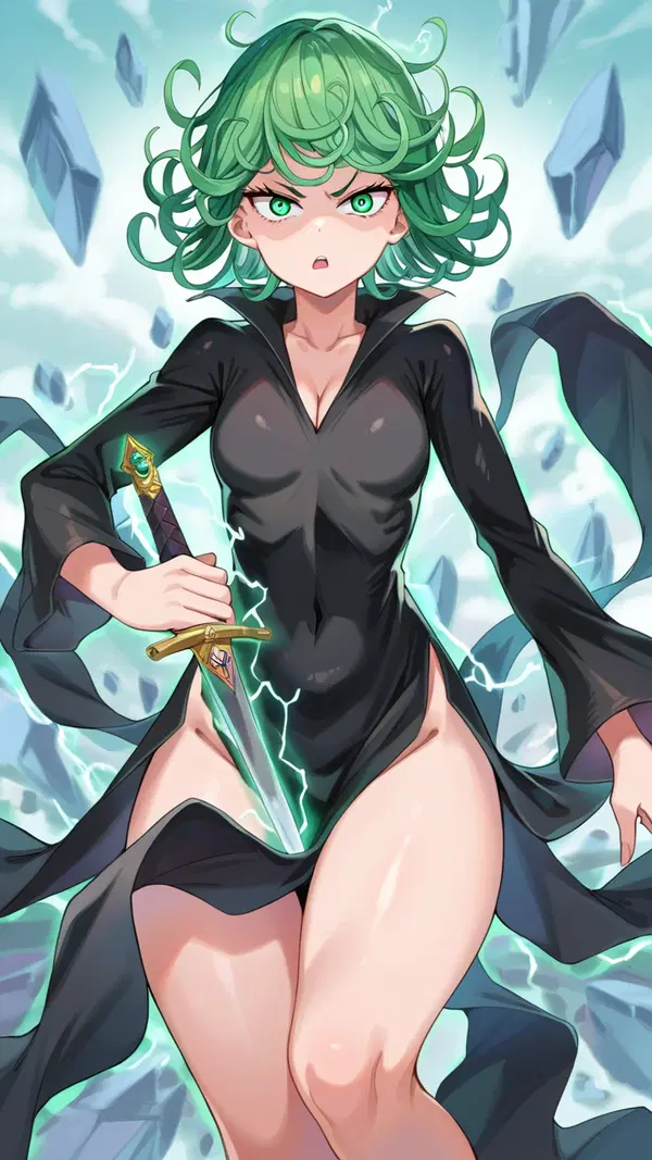 tatsumaki ass gif - A Tension That Left a Mark - AI generated portrait image in 1080x1920 resolution by @anon