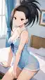 mha momo yaoyorozu - A Warning Written as Storm - AI generated portrait image in 1080x1920 resolution by @anon