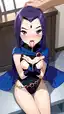teen titans go raven legs - A Temptation That Took the Long Way Back - AI generated portrait image in 1080x1920 resolution by @anon