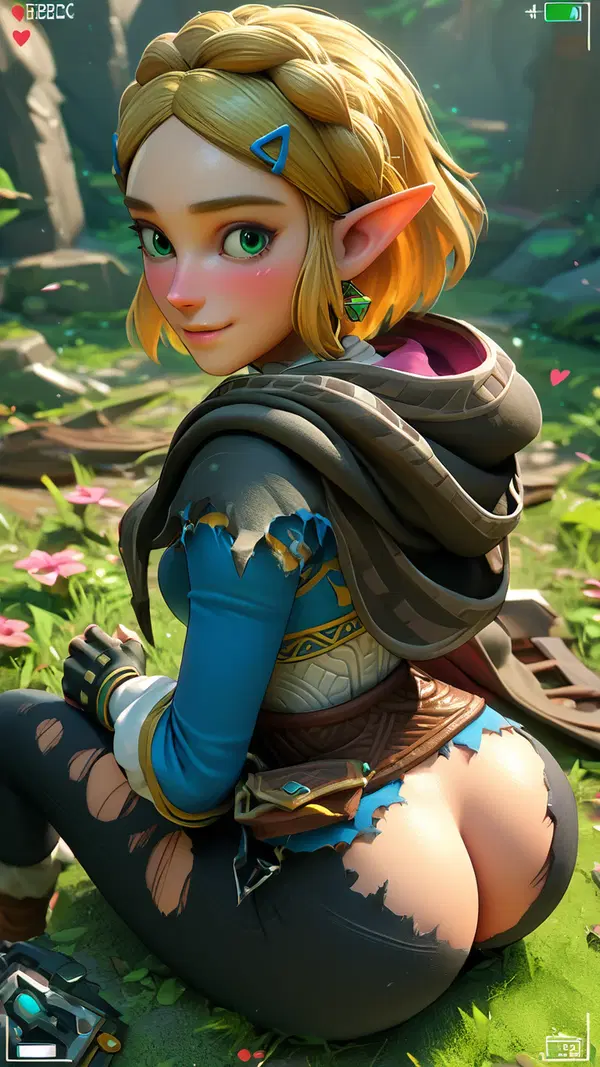 zelda x link sex - A Flame That Turned Softly Dangerous - AI generated portrait image in 1080x1920 resolution by @anon