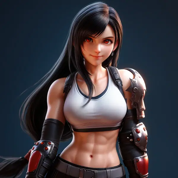 nude tifa lockhart - When the Dark Calls It Edge - AI generated square image in 1080x1080 resolution by @anon