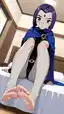 raven teen titans outfits - An Obsession That Moved Like a Secret - AI generated portrait image in 1080x1920 resolution by @anon