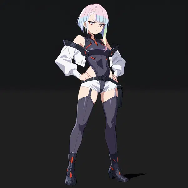 hentai rebecca cyberpunk - The Burn That Opened in Shadow - AI generated square image in 1080x1080 resolution by @anon