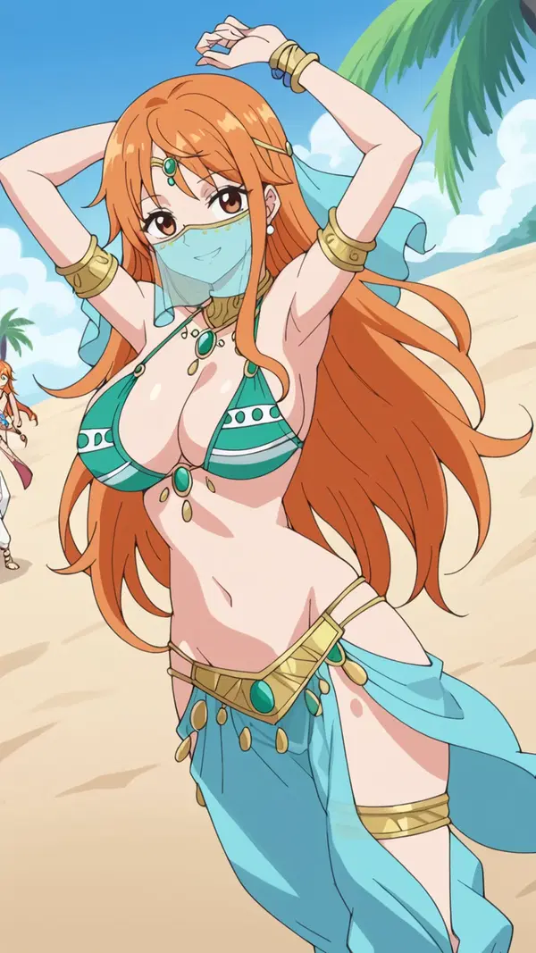 one piece porn nami - The Want That Became a Whole World - AI generated portrait image in 1080x1920 resolution by @anon