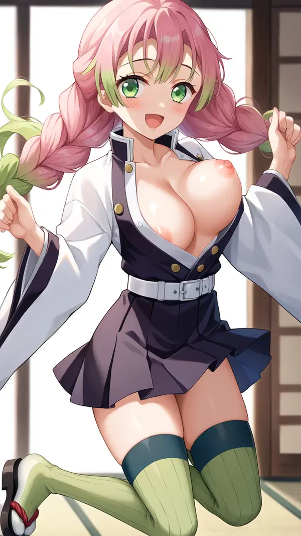 mitsuri sex shinobu - The Tension That Opened in Shadow - AI generated portrait image in 1080x1920 resolution by @anon