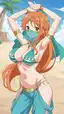nami one piece cosplay - The Risk That Turned Into Weather - AI generated portrait image in 1080x1920 resolution by @anon