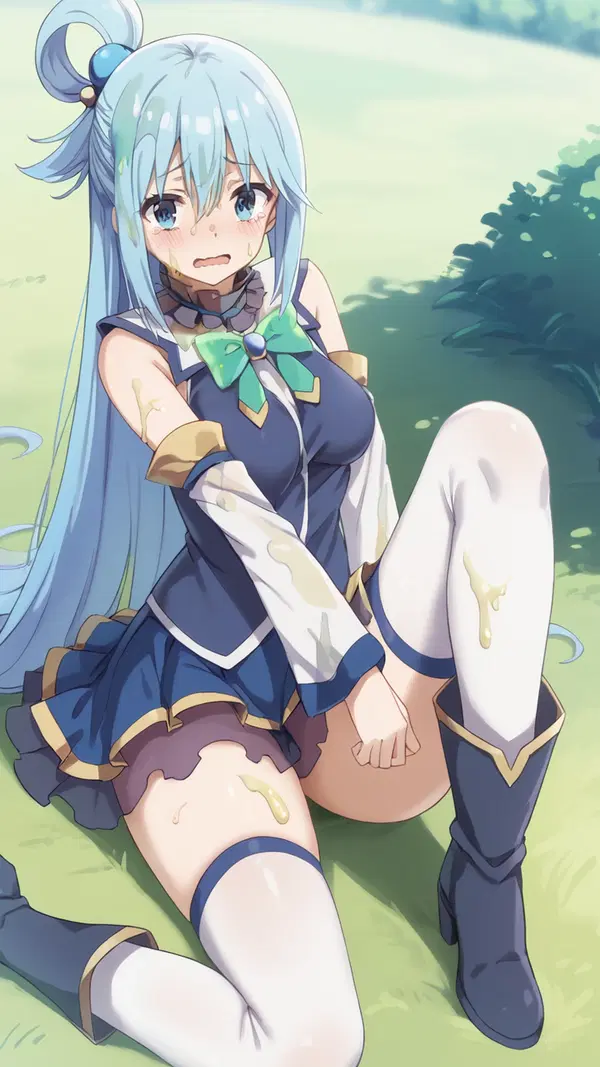 aqua nude konosuba - The Hunger That Stayed Beneath My Skin - AI generated portrait image in 1080x1920 resolution by @anon